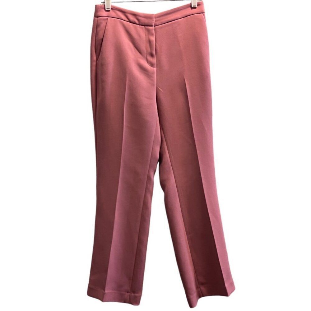 Rachel Parcell Pink High Waisted Wide Leg Suit Pants Dress Back Pockets
